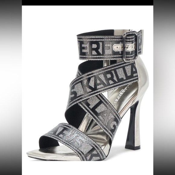 Karl Lagerfeld Shoes - 🆕Karl Lagerfeld CARELIZ F24 Ankle Strap 4.5” Heels